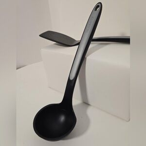 Calphalon Nylon Ladle and Spatula with a Grip Anywhere Handle
